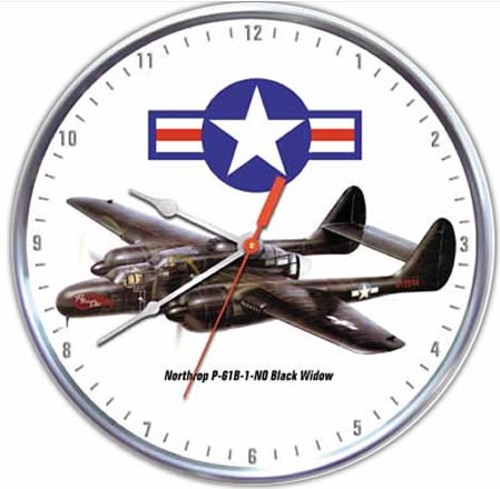 P-61B-1 Black Widow Collectible Wall Clock